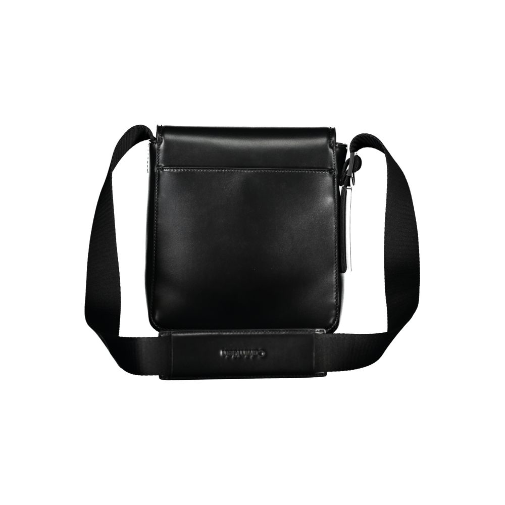 Black Polyester Men Shoulder Bag - ventzia