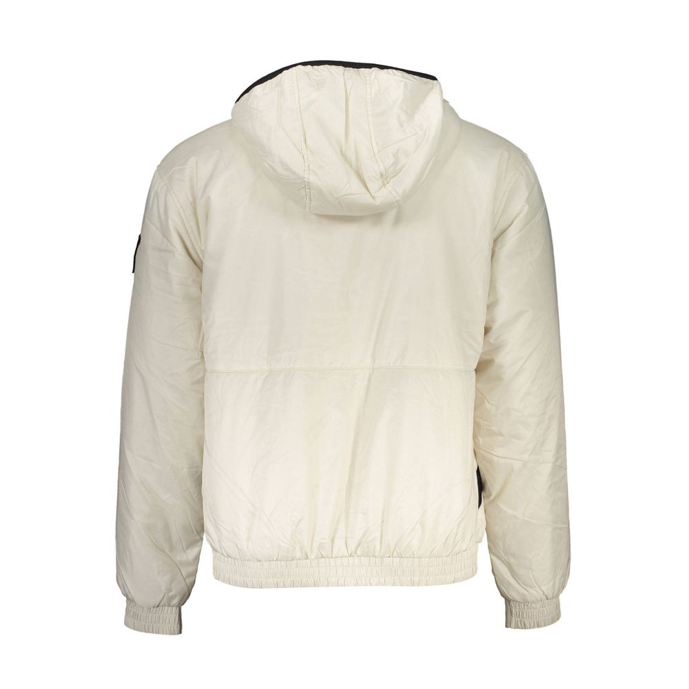 Beige Recycled Polyester Men's Jacket - ventzia