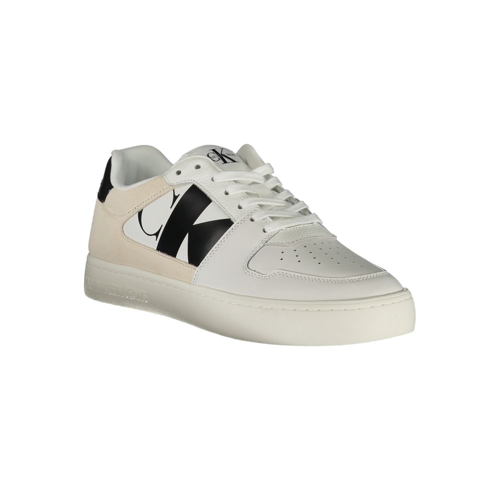 Bianco Polyurethane Men Sneaker - ventzia