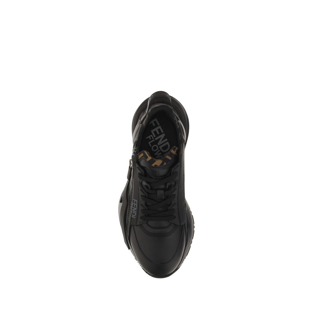 Black Calf Leather Bos Taurus Athletic Sneakers - ventzia