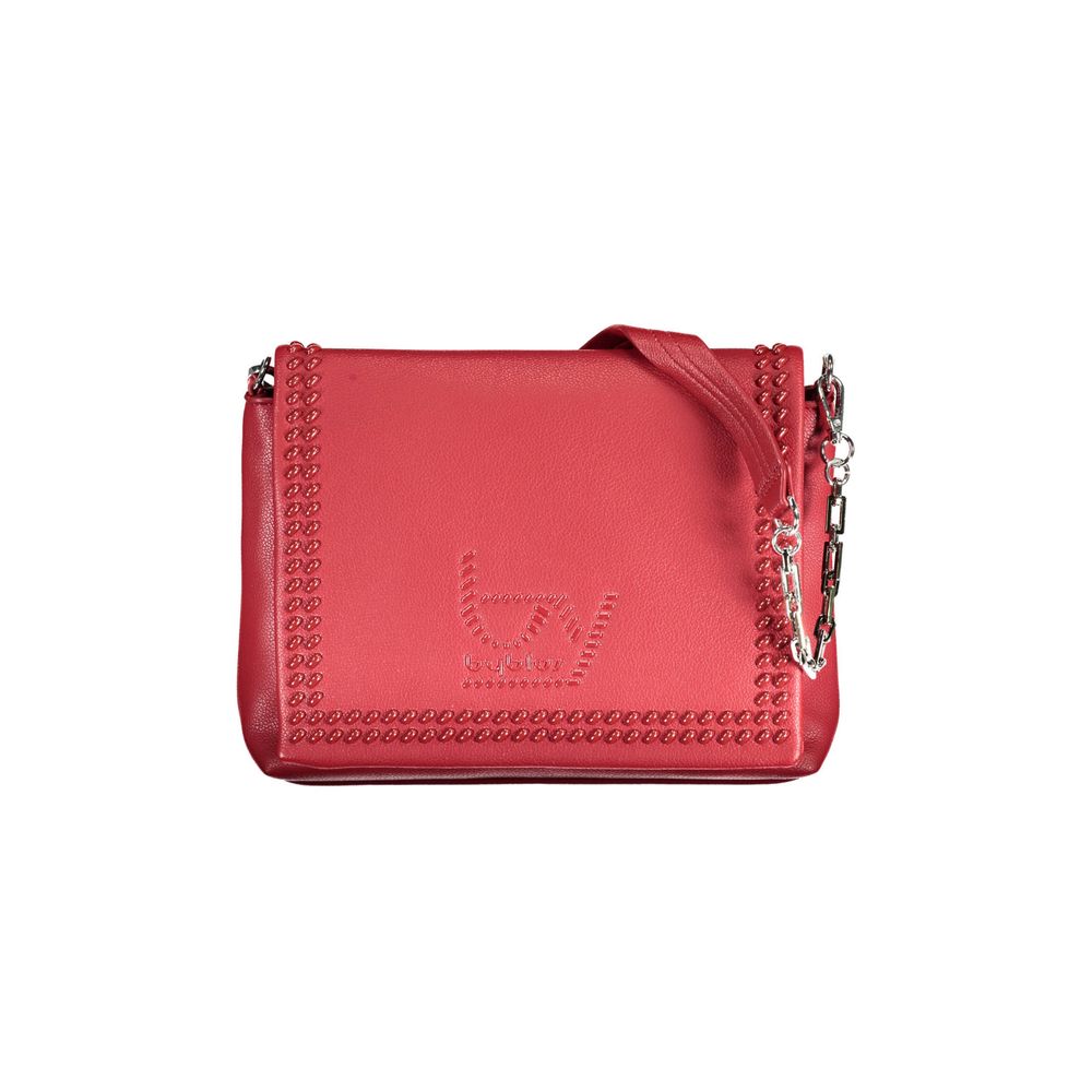 Rosso Polyurethane Women Handbag - ventzia