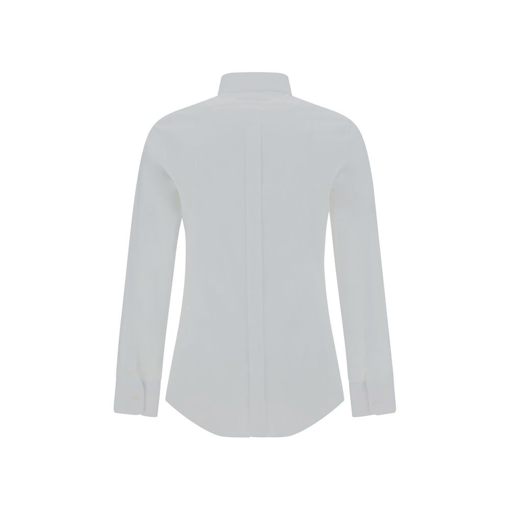 White Elastane Dress Shirt - ventzia