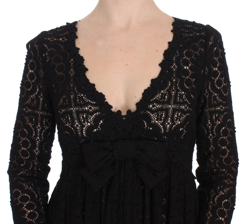 Elegant Floral Ricamo Maxi Dress - ventzia