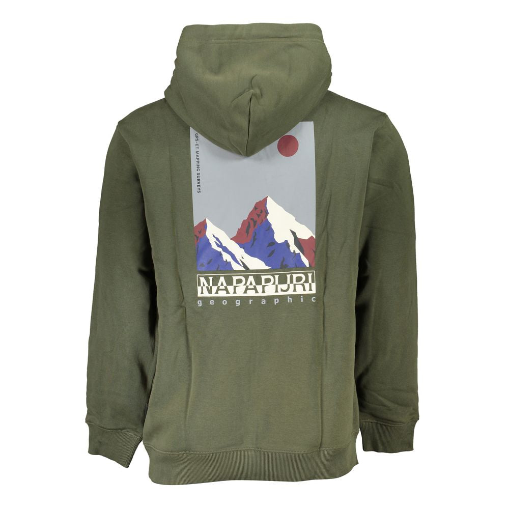 Verde Cotton Men Sweatshirt with Hood - ventzia