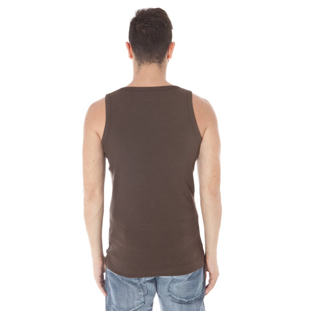 Marrone Cotton Mens T-Shirt - ventzia