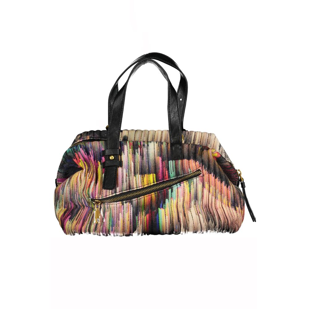 Black Polyester Women Handbag
