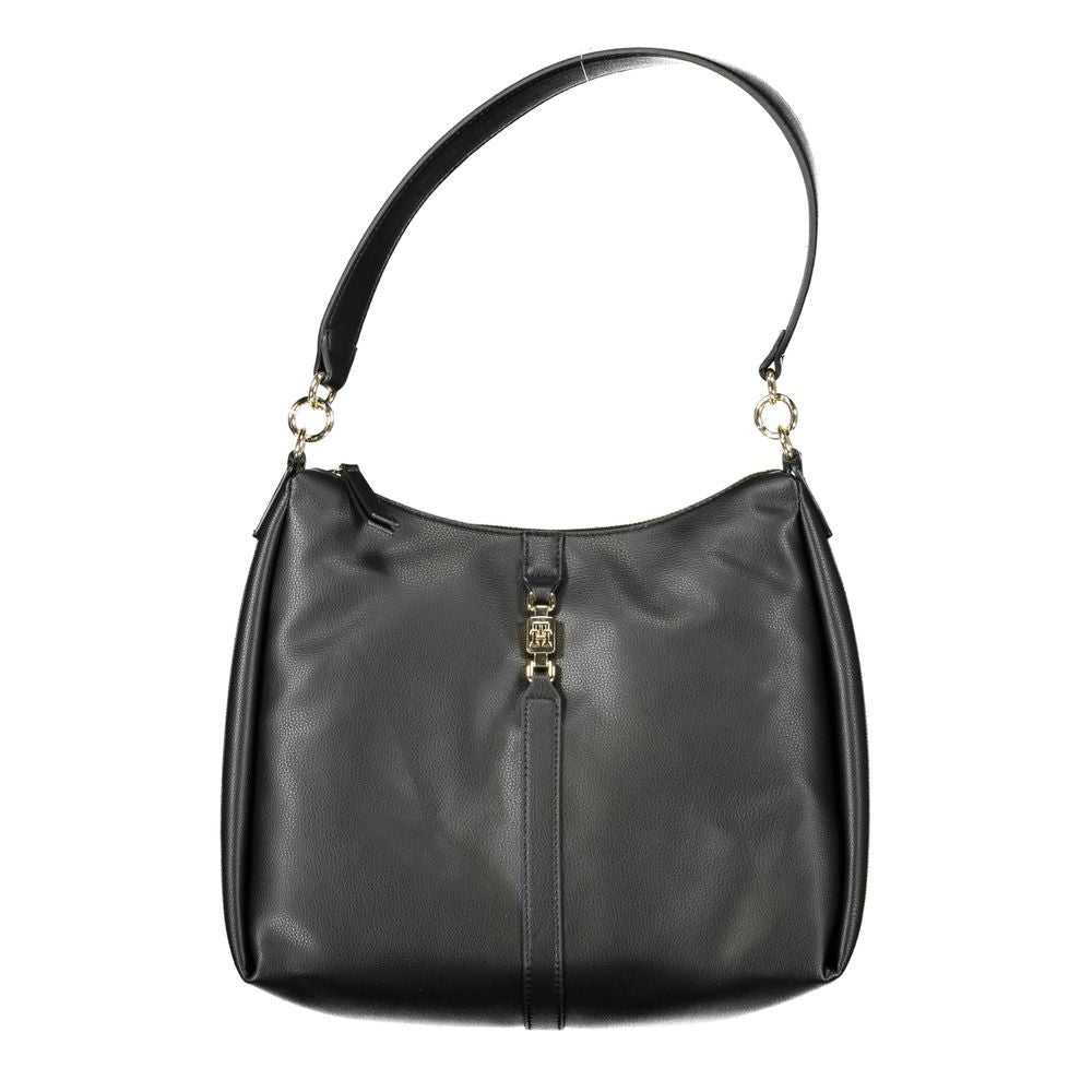 Black Polyester Women Shoulder Bag - ventzia