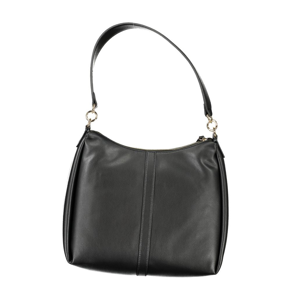 Black Polyester Women Shoulder Bag - ventzia