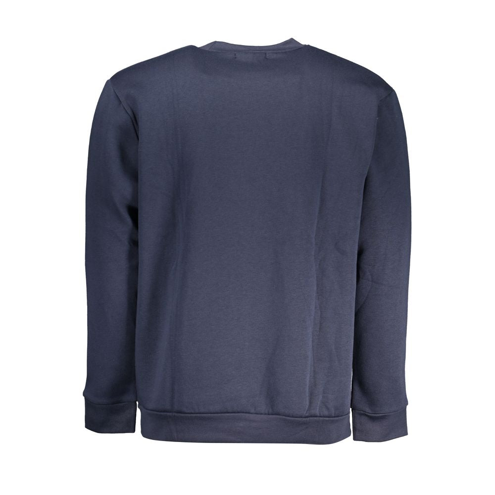 Blue Cotton Men Sweater - ventzia