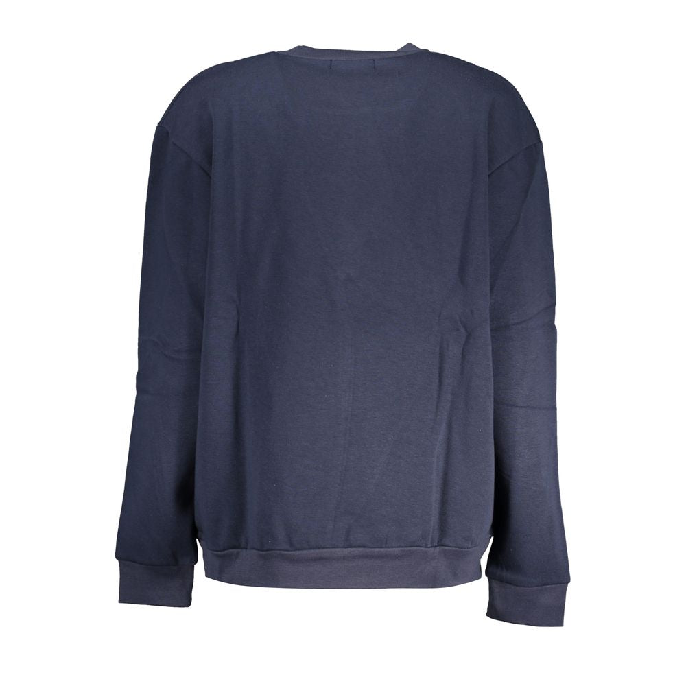 Blue Cotton Women Sweater - ventzia