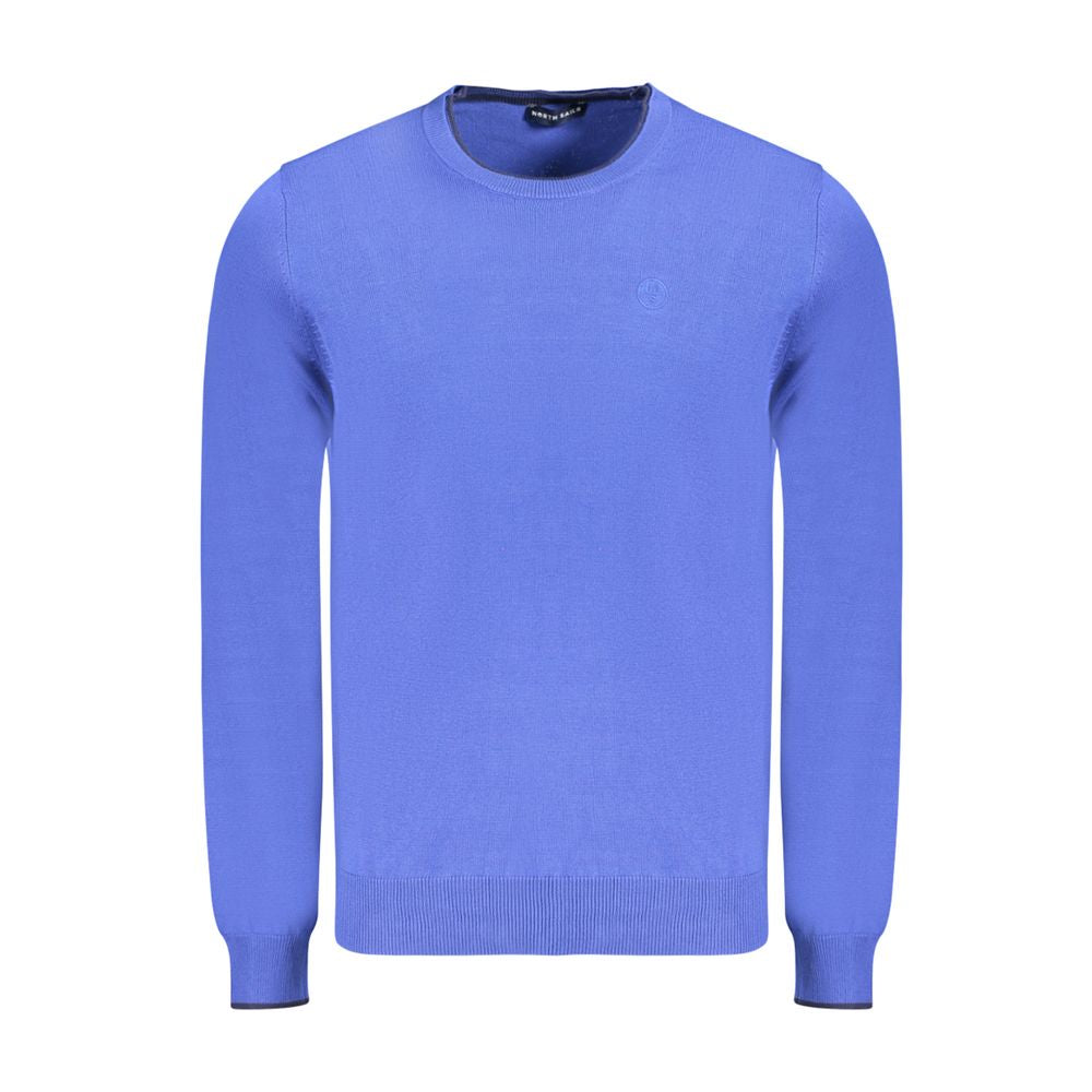 Blue Cotton Men Sweater