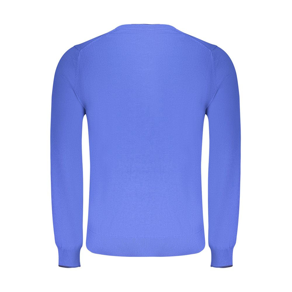 Blue Cotton Men's Sweater - ventzia