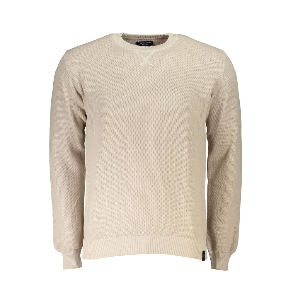 Beige Organic Cotton Men's Sweater - ventzia