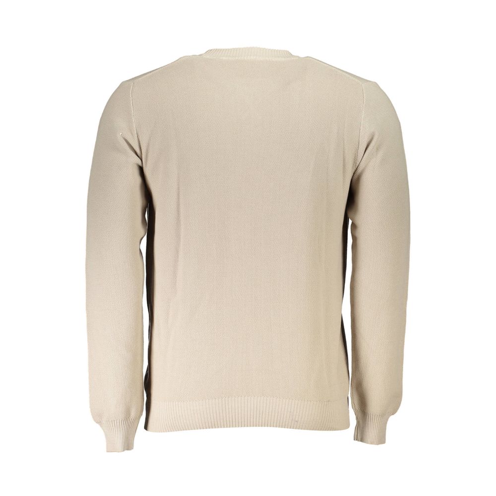 Beige Organic Cotton Men's Sweater - ventzia