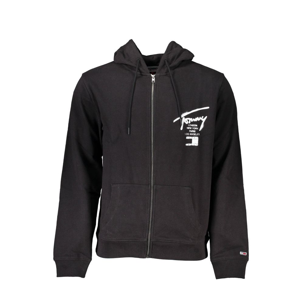 Black Cotton Mens Sweatshirt - ventzia