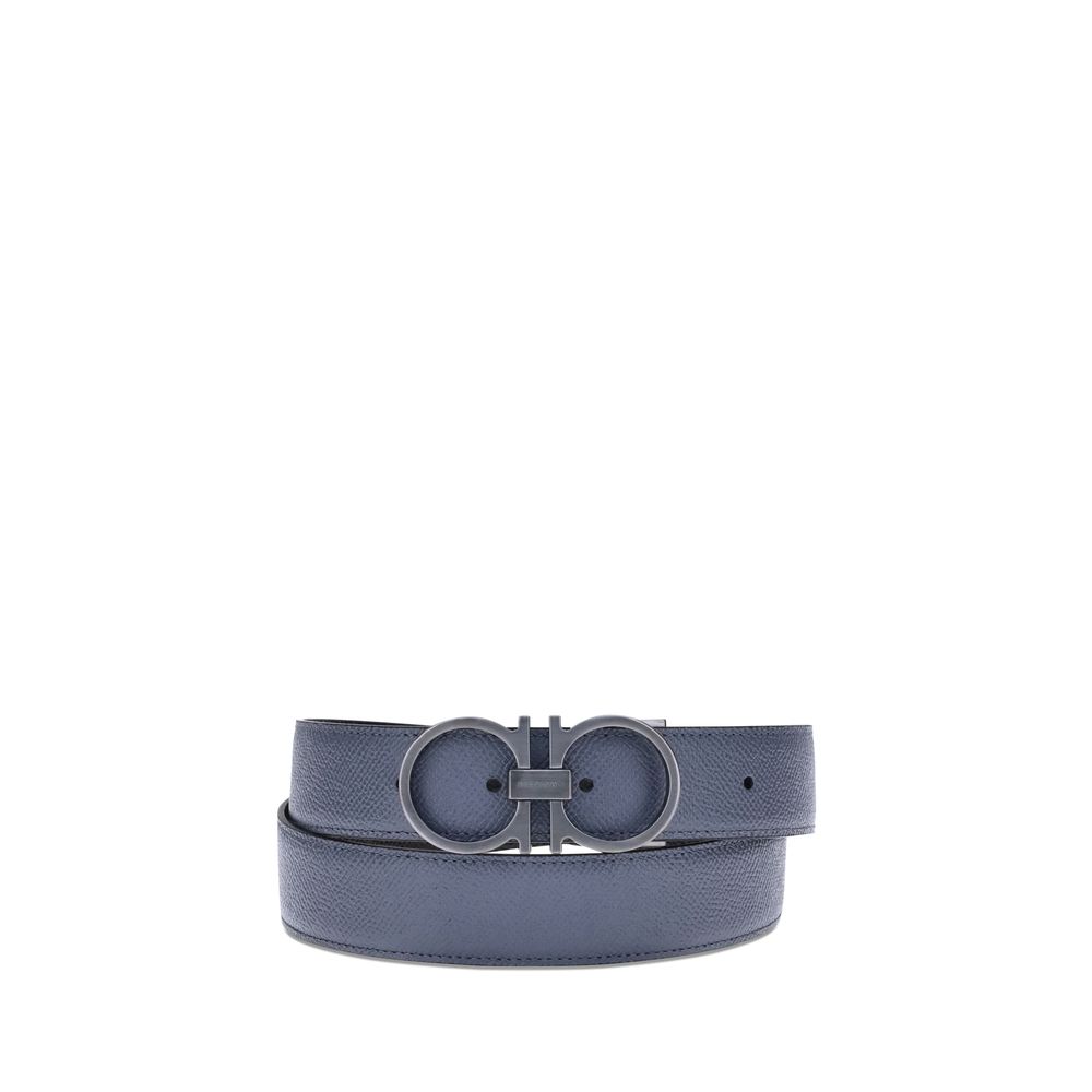 Blue Calf Leather Bos Taurus Regular Belt - ventzia