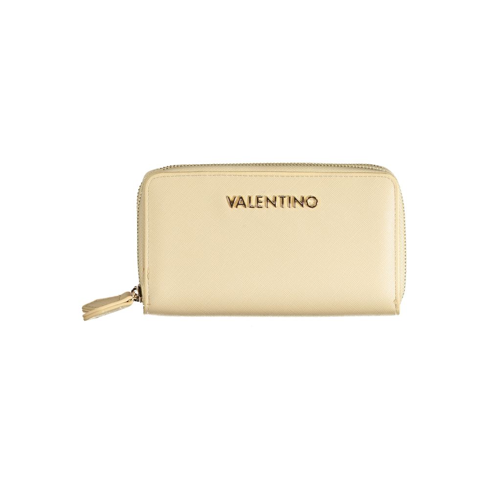 Beige Polyurethane Women Wallet - ventzia