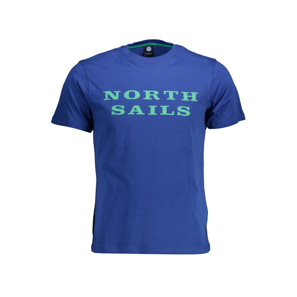 Blue Cotton Men T-Shirt - ventzia