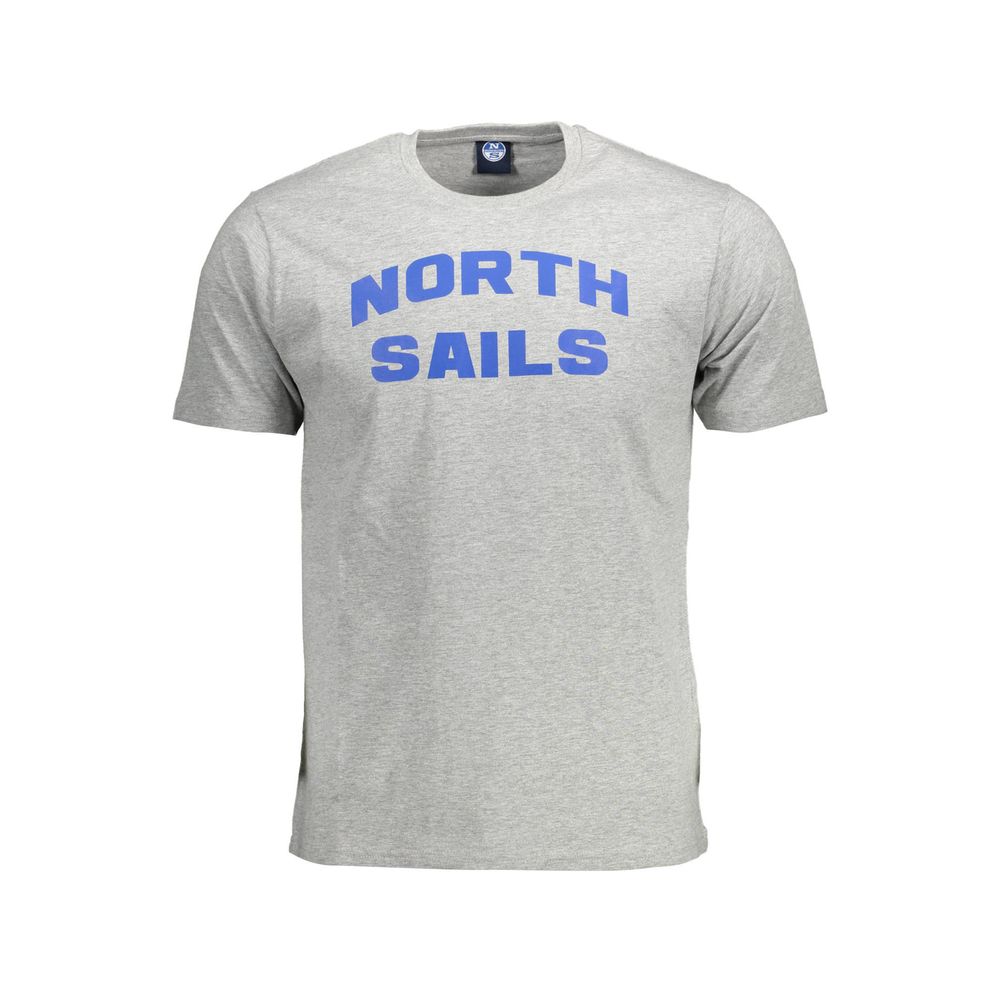 Gray Cotton Men T-Shirt - ventzia