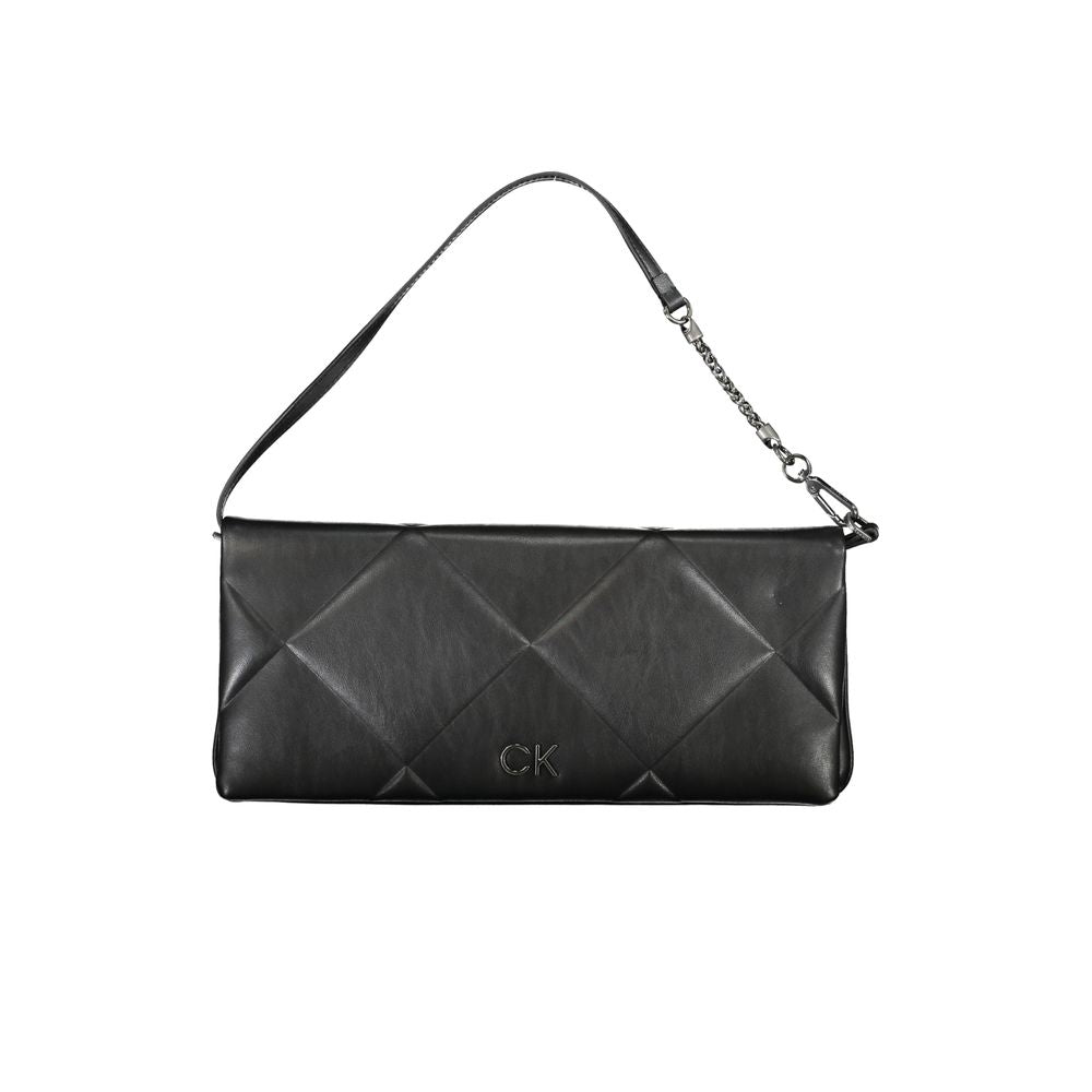 Black Polyester Handbag - ventzia