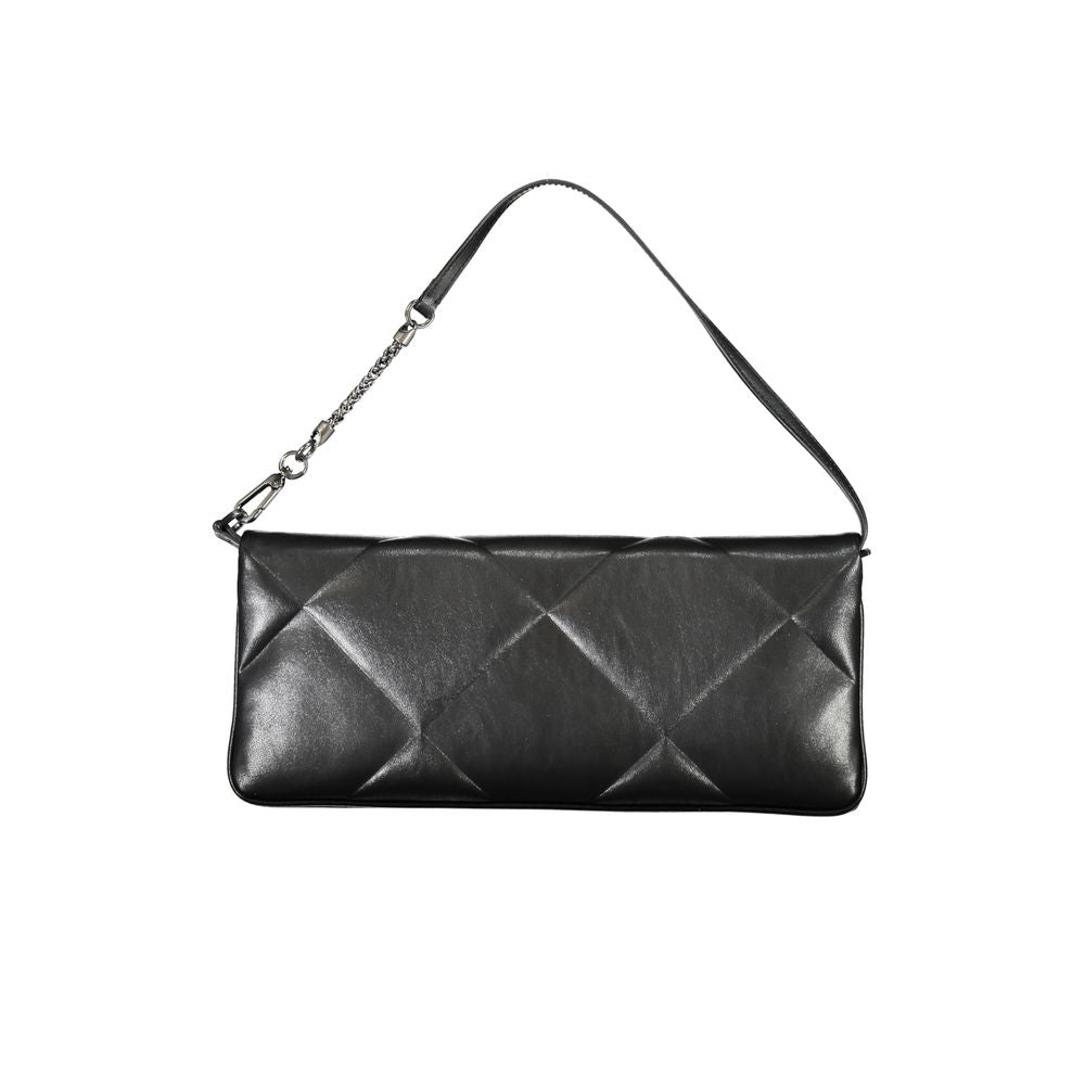 Black Polyester Women Handbag