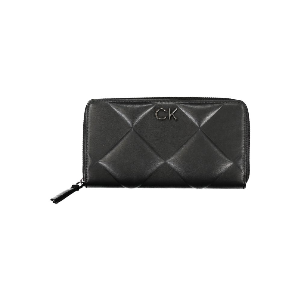 Black Polyester Women Wallet - ventzia
