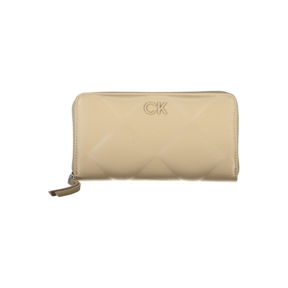 Beige Polyester Women Wallet - ventzia