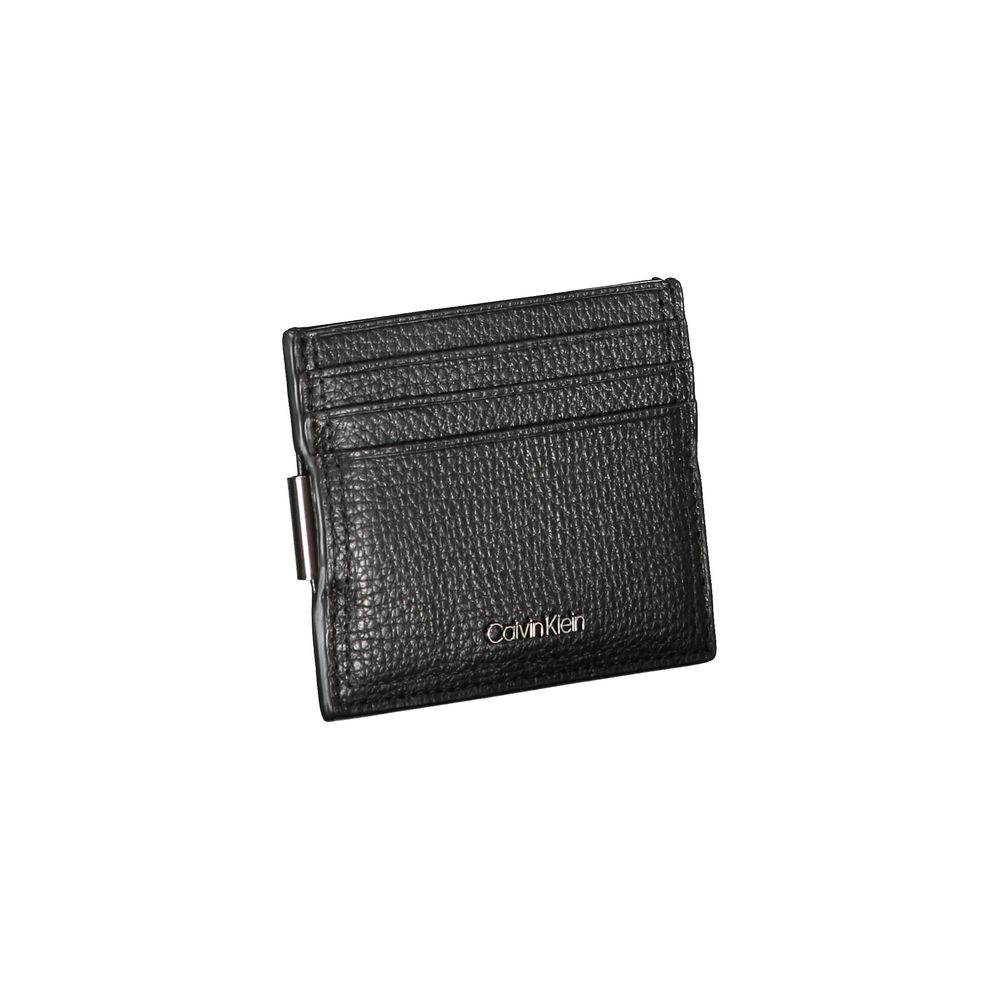 Sleek Leather Card Holder with Money Clip - ventzia