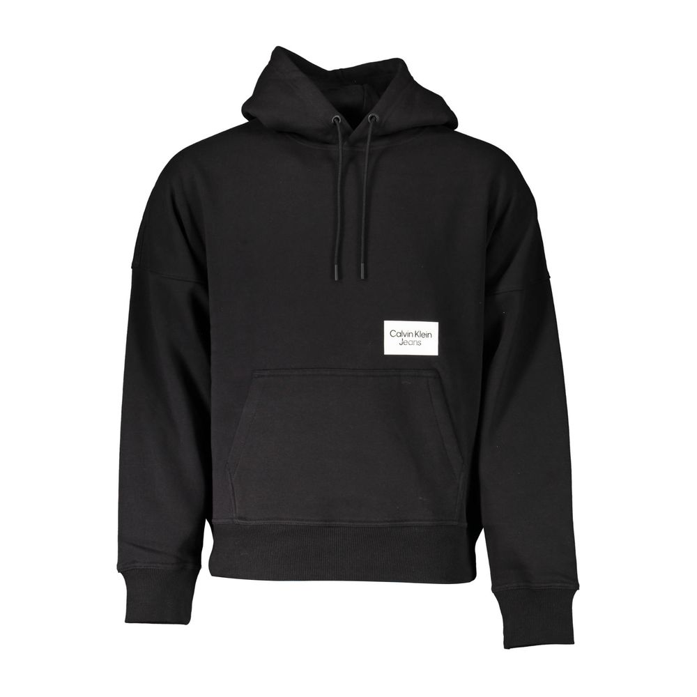 Black Cotton Men Sweatshirt - ventzia