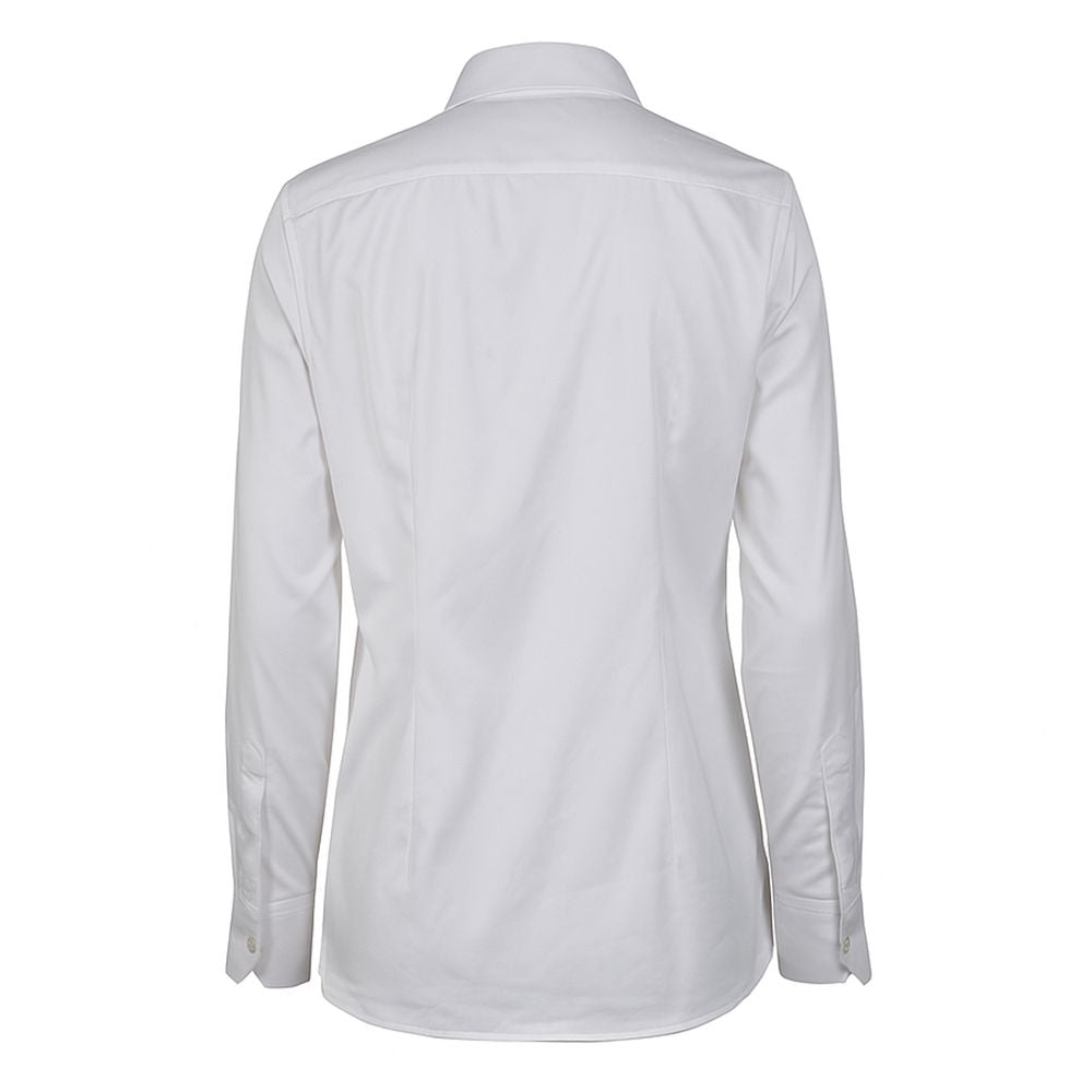White Cotton Women's Shirt - ventzia