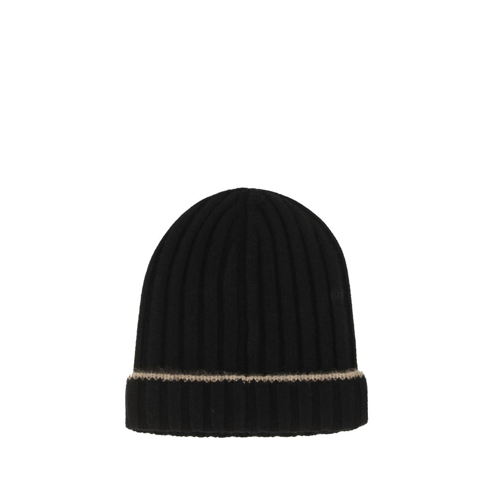 Black Cashmere Beanie - ventzia