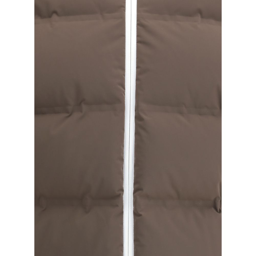 Brown Polyamide Coat - ventzia