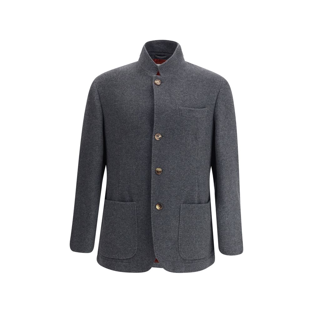 Gray Cashmere Coat - ventzia
