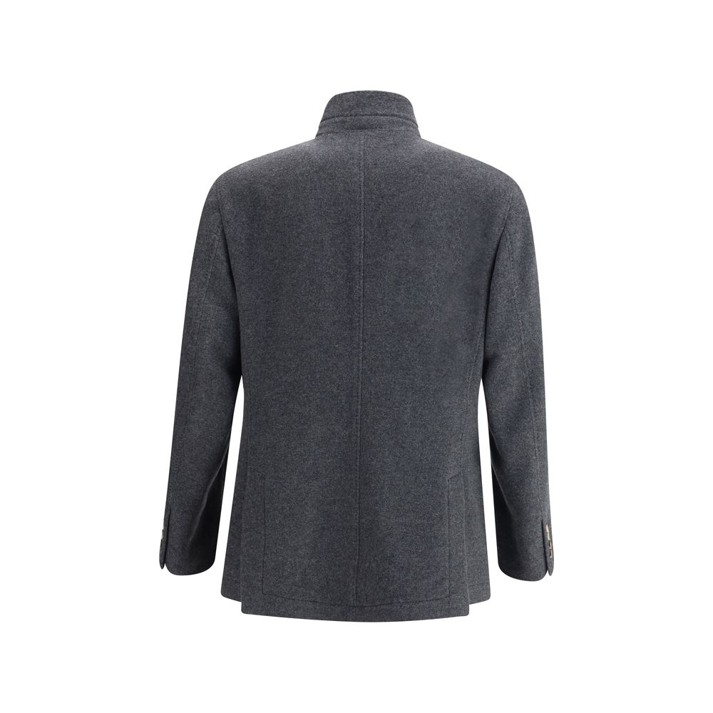 Gray Cashmere Coat - ventzia