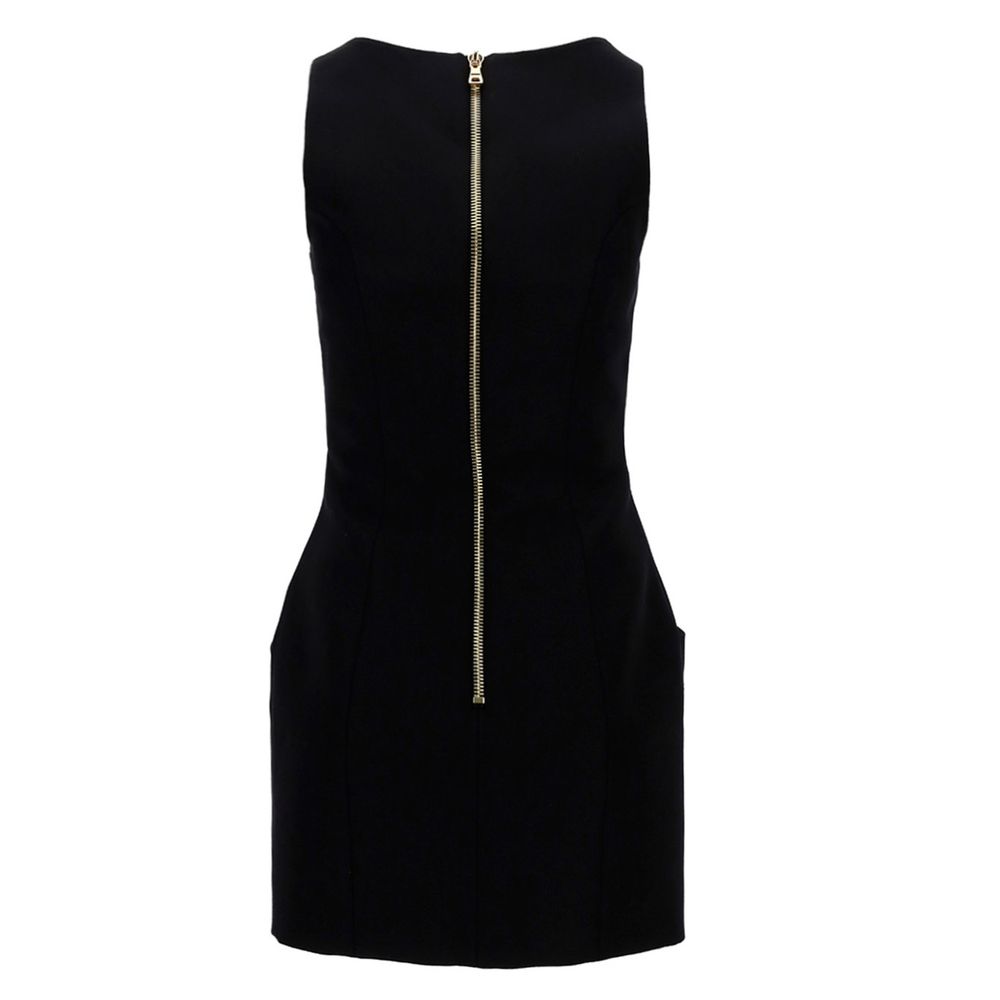 Black Wool Women Dress - ventzia