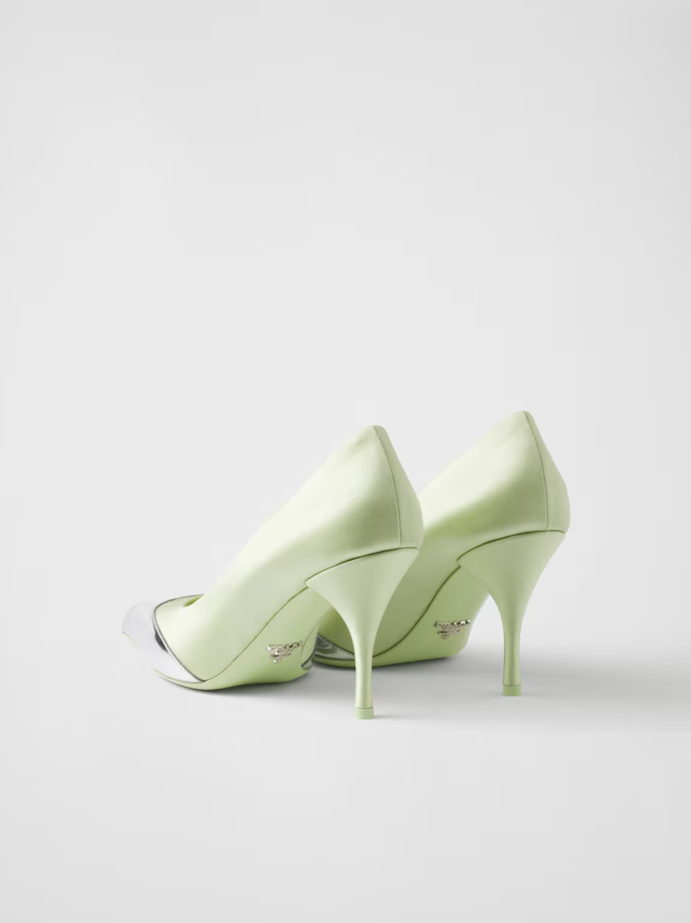 Satin And Metallic Leather Pumps - ventzia