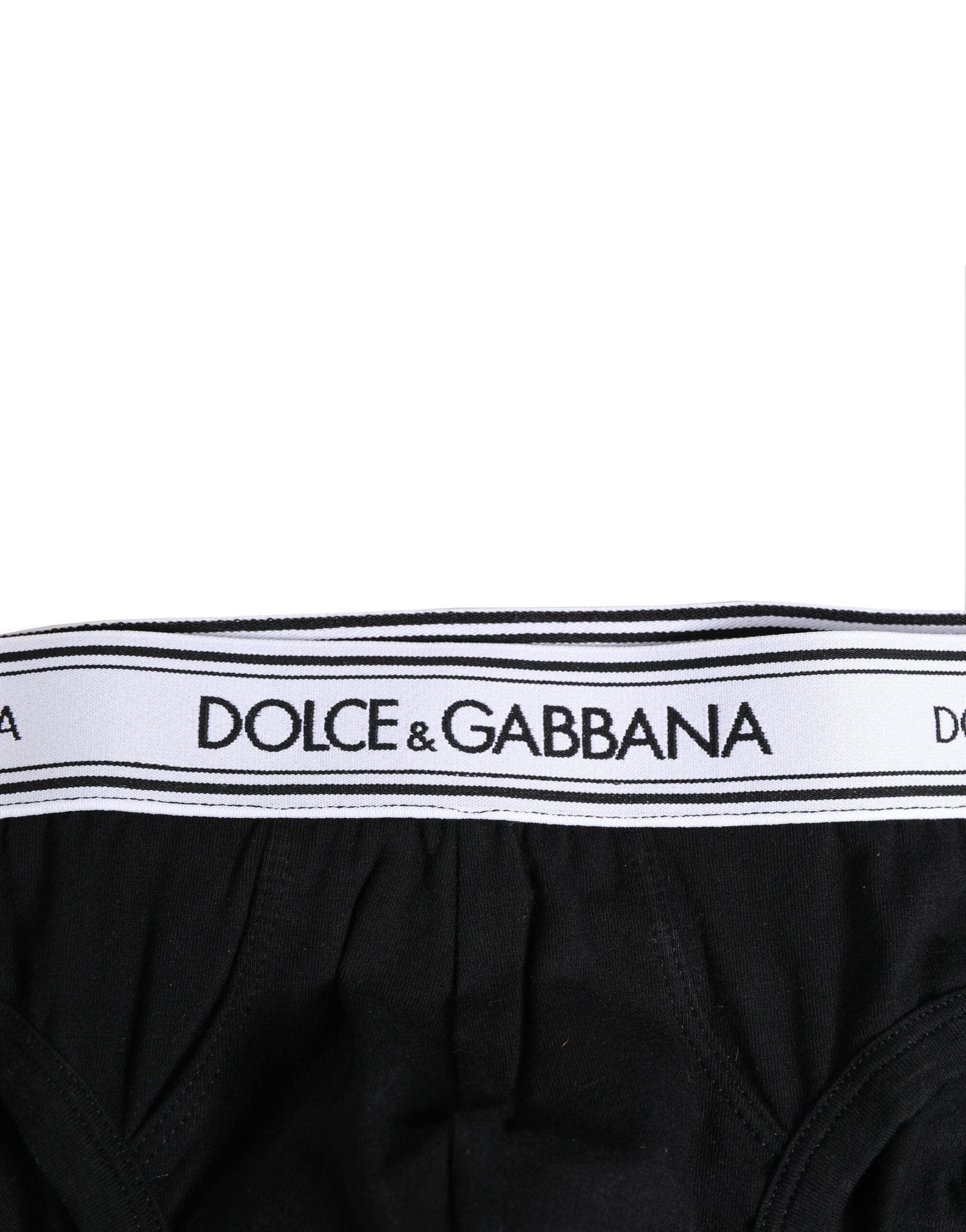Black Cotton Stretch Regular Brief Underwear - ventzia