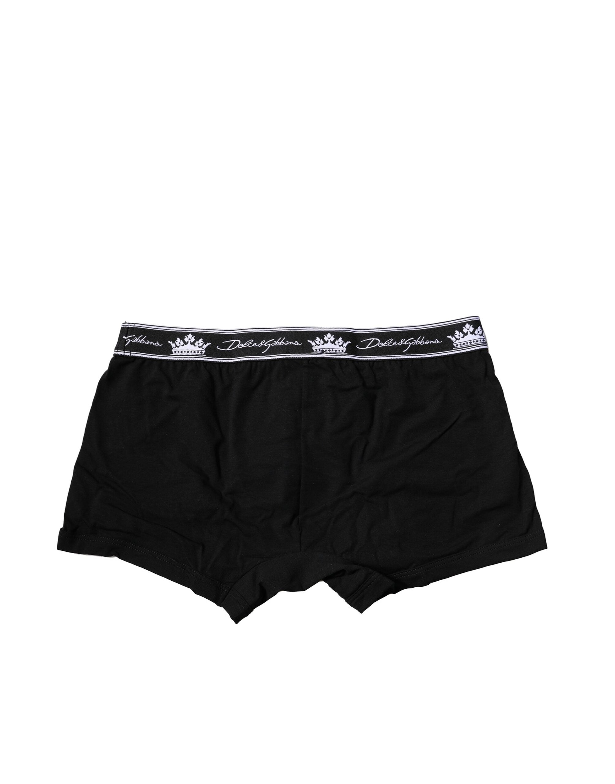 Black Cotton Stretch Regular Boxer Underwear - ventzia