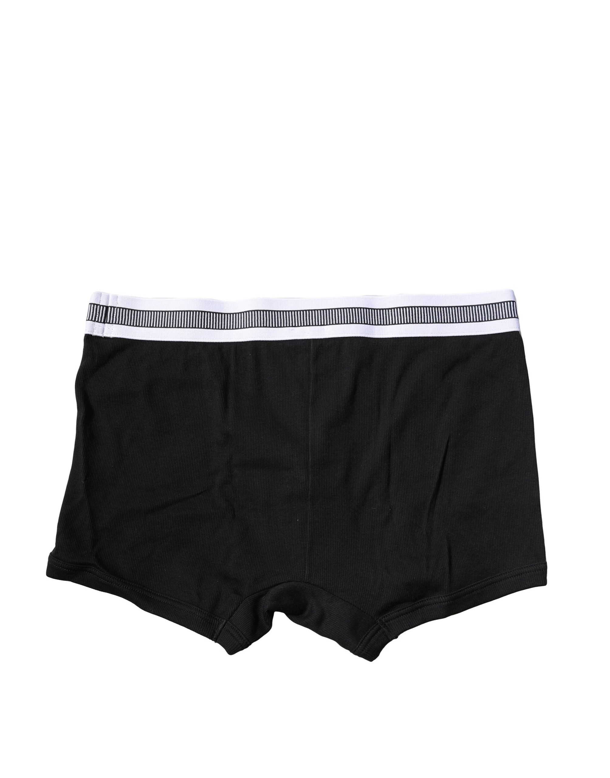 Black Cotton Stretch Regular Boxer Underwear - ventzia