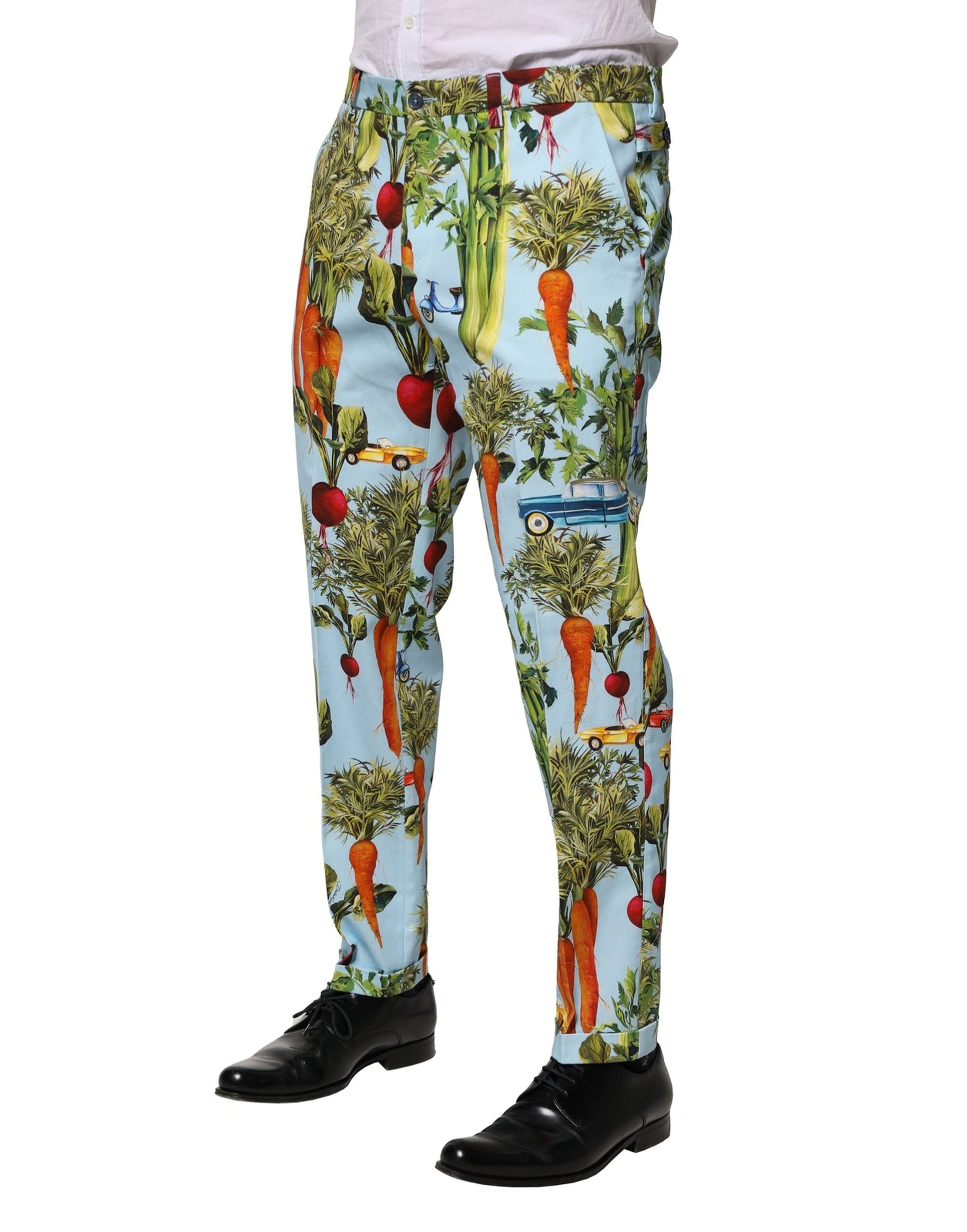 Multicolor Cotton Tapered Men Pants - ventzia