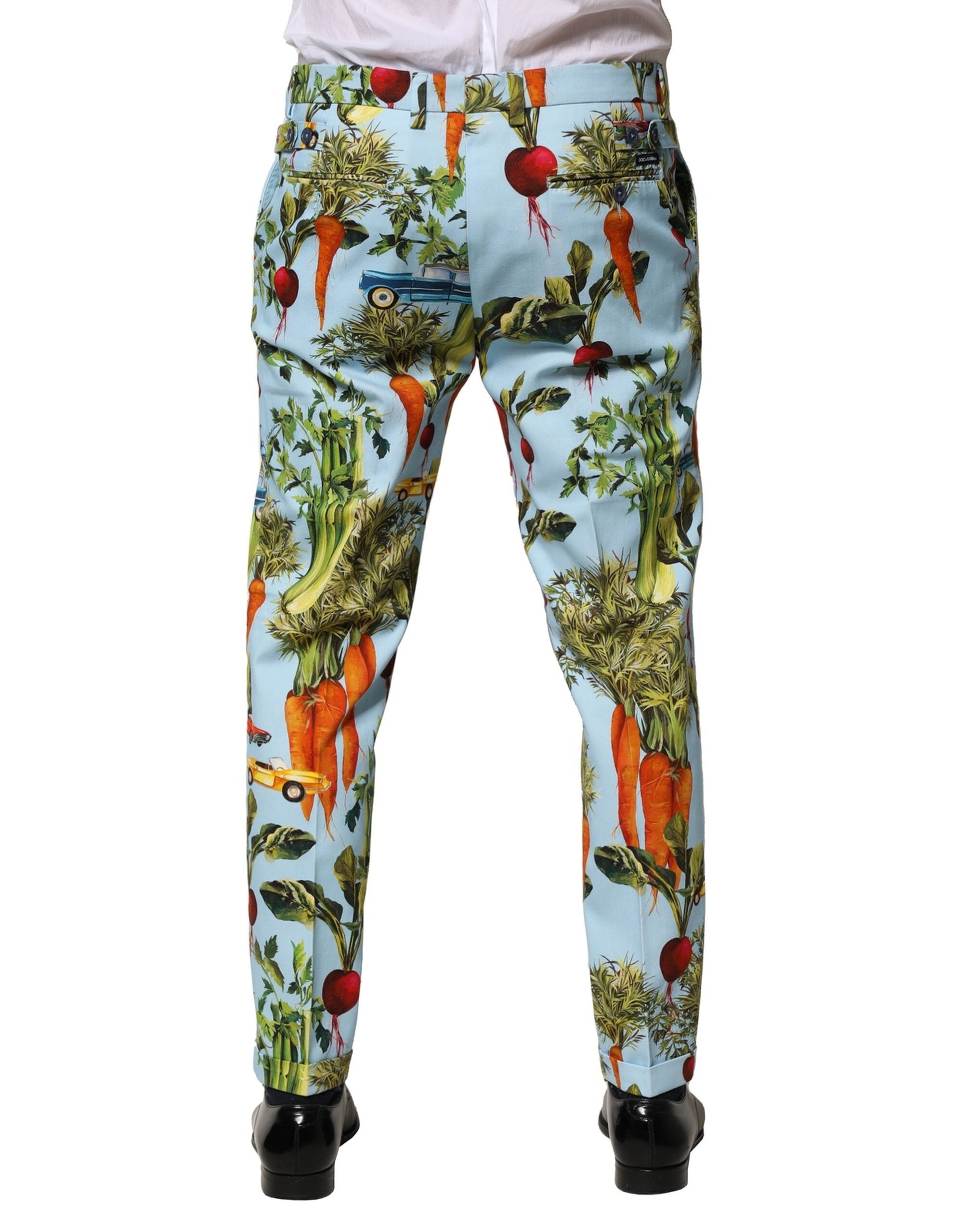 Multicolor Cotton Tapered Men Pants - ventzia