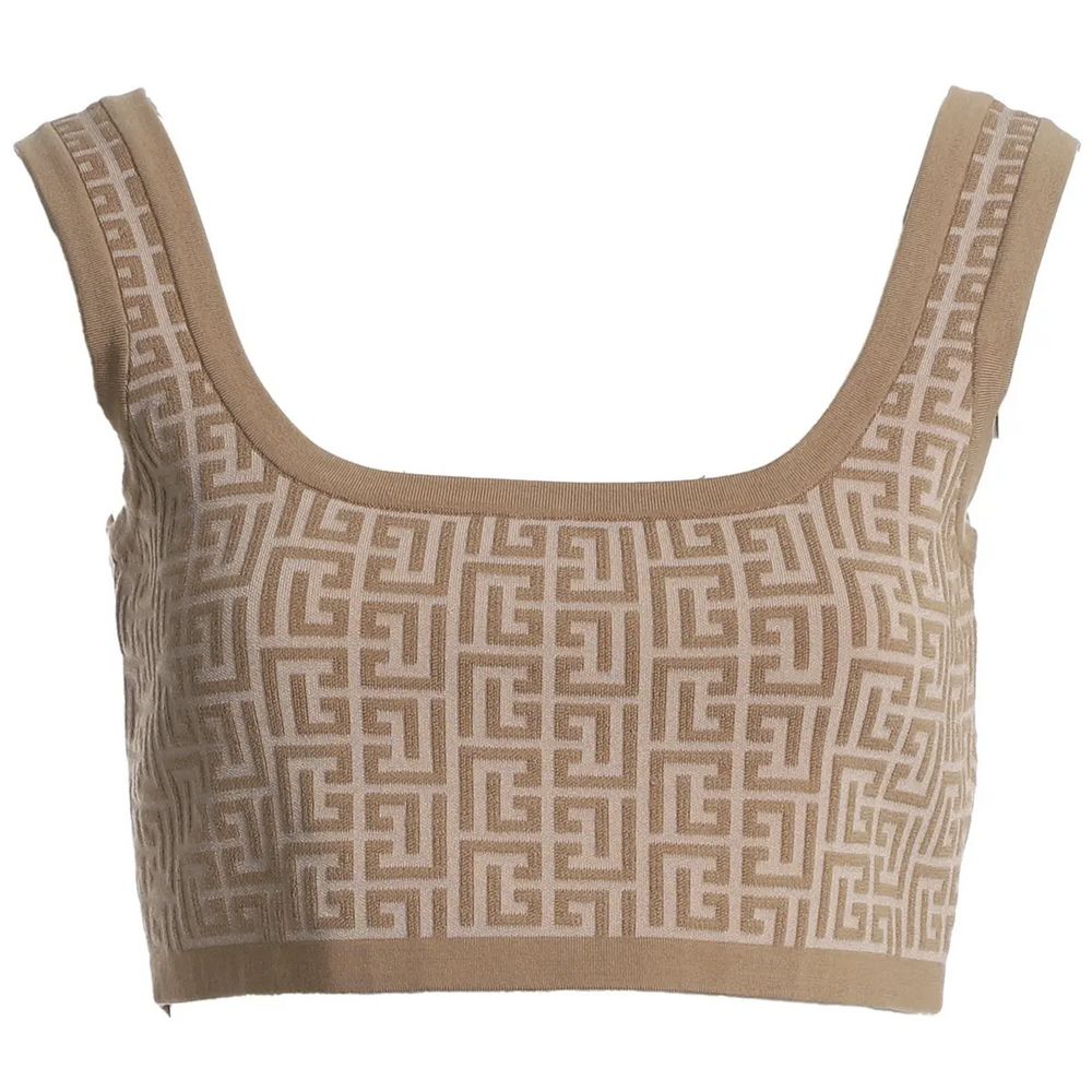 Beige Wool Tops & T-Shirt - ventzia