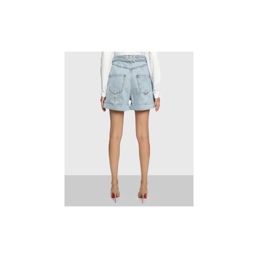 Blue Cotton Short - ventzia