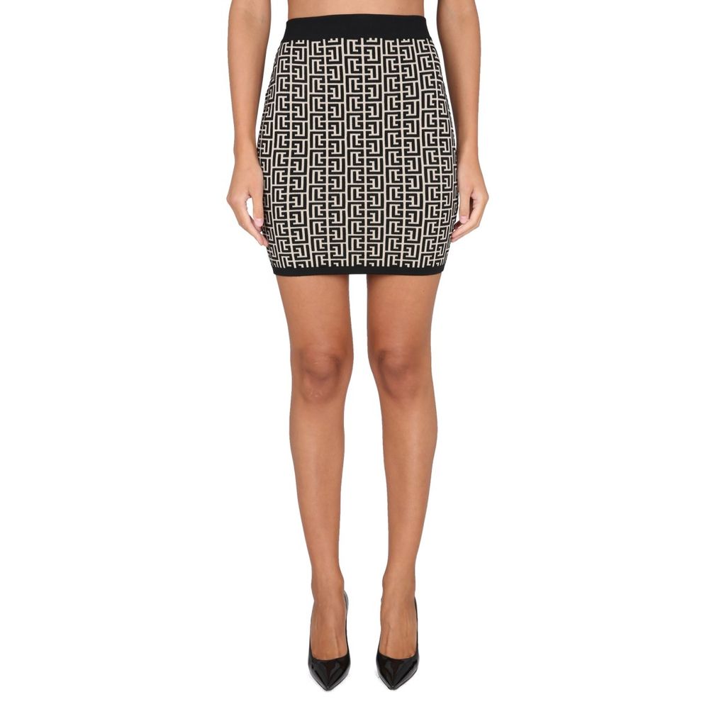 Black Viscose Skirt - ventzia