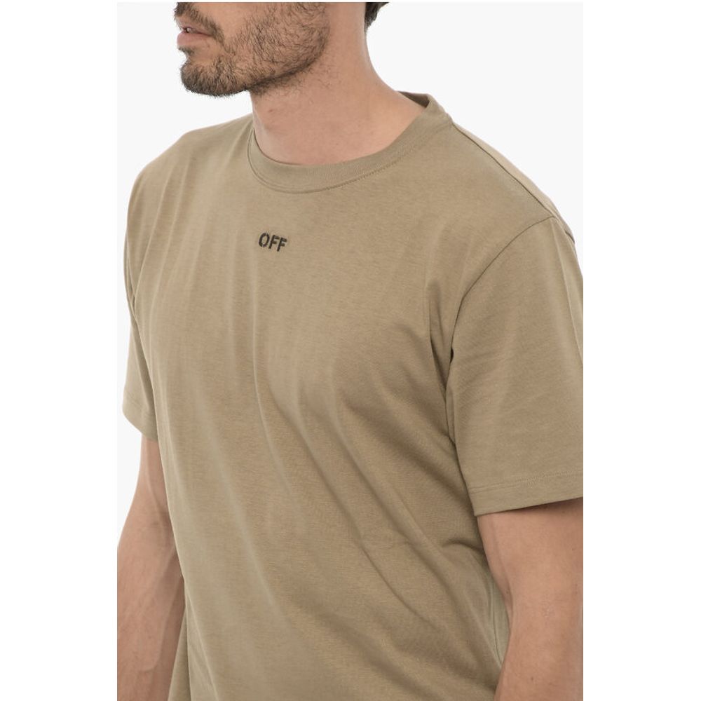 Slim Fit Crew-neck T-Shirt with Embroidered Logo - ventzia