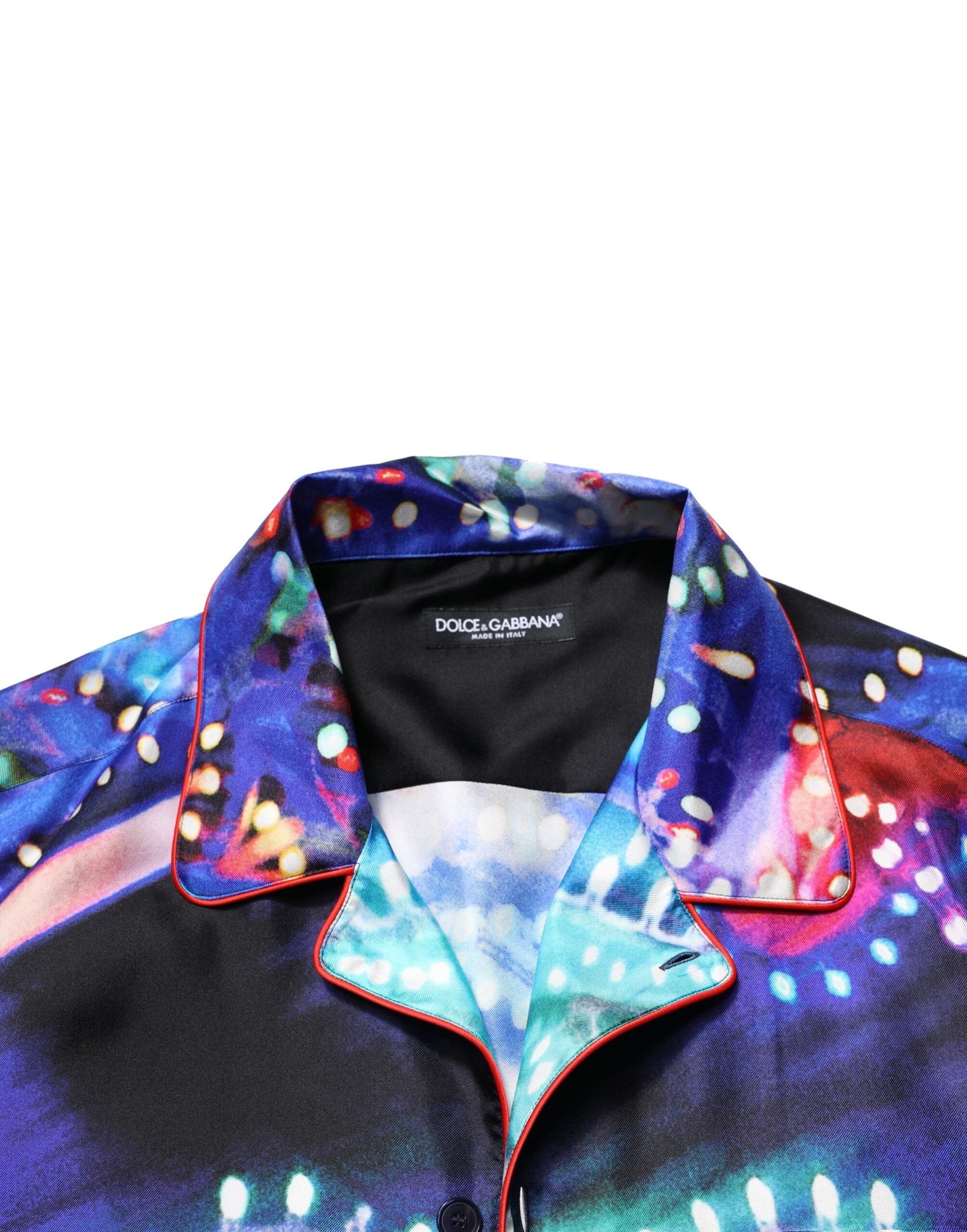 Multicolor Printed Silk Lounge Casual Shirt - ventzia
