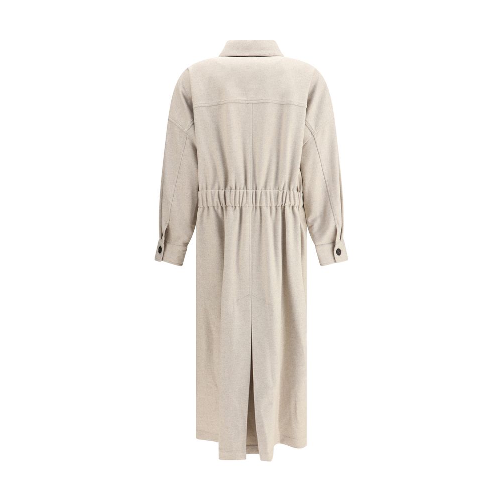 Beige Wool Coat - ventzia