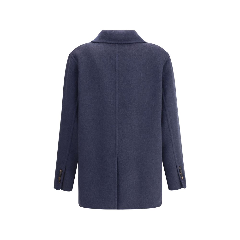 Blue Cashmere Coat - ventzia