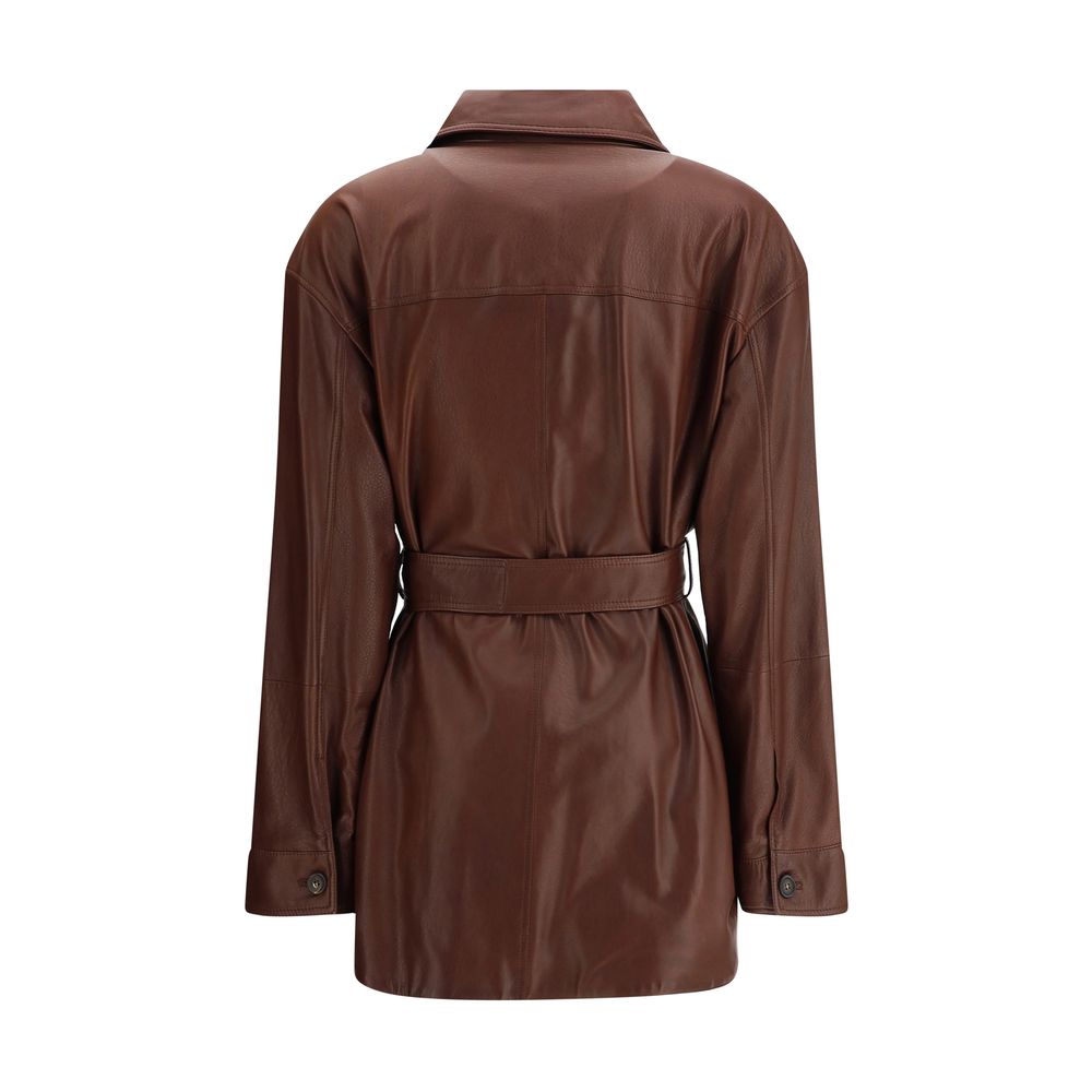 Brown Leather Jacket - ventzia