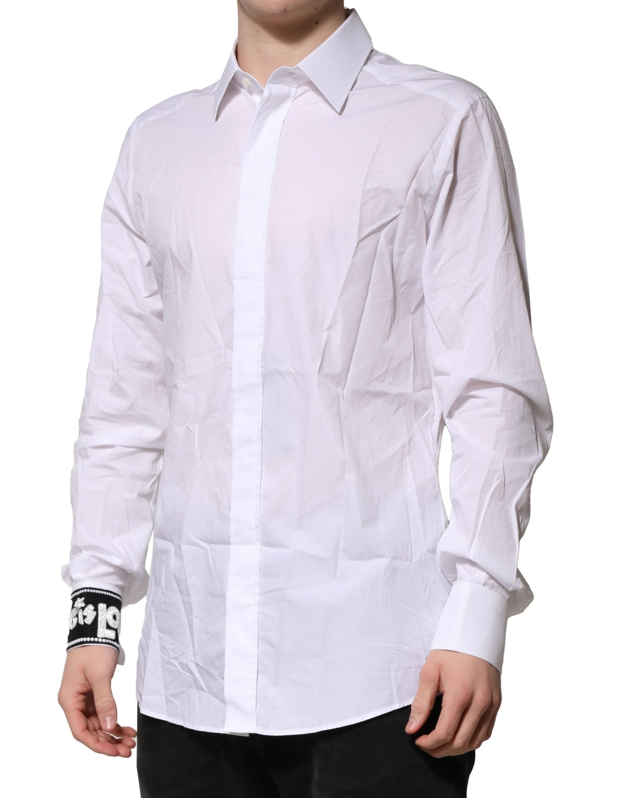 White GOLD Cotton Men Dress Formal Shirt - ventzia